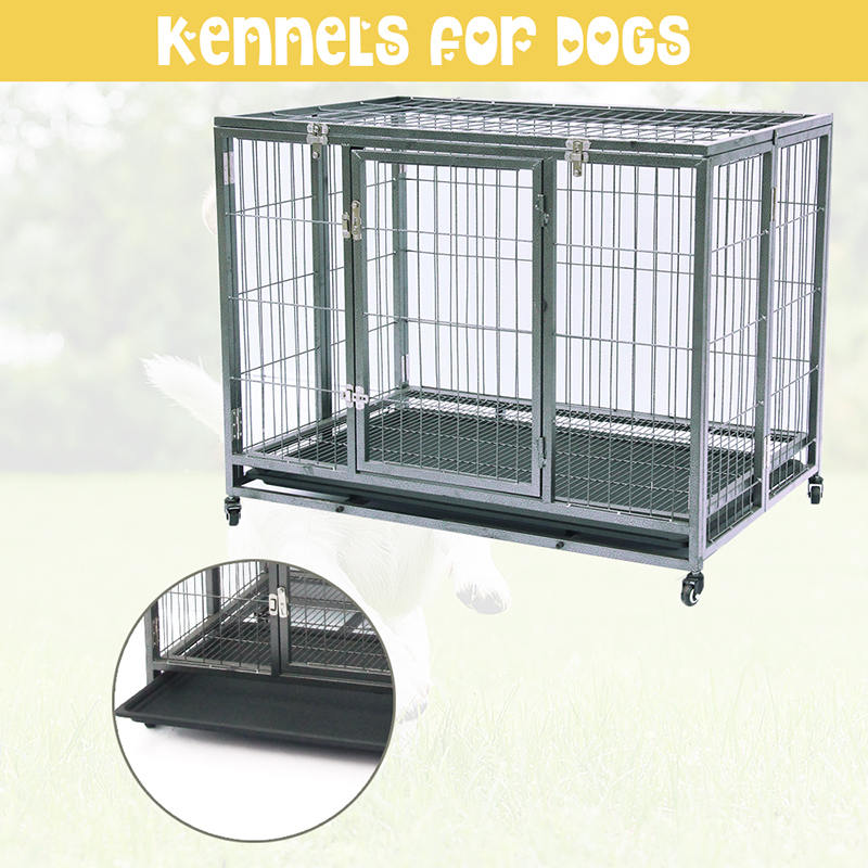 শীর্ষ টিউব ফোল্ডেবল ধাতব কুকুর খাঁচা খুলুন শীর্ষ টিউব ফোল্ডেবল ধাতব কুকুর খাঁচা খুলুন