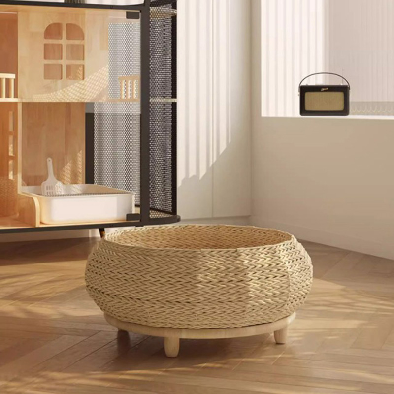 হস্তনির্মিত প্রাকৃতিক ক্রাফ্ট পেপার নেস্ট বোনা বিড়াল কুকুর বিছানা হস্তনির্মিত প্রাকৃতিক ক্রাফ্ট পেপার নেস্ট বোনা বিড়াল কুকুর বিছানা