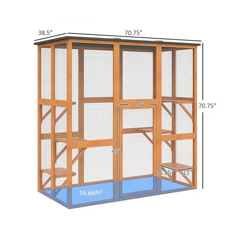 Outdoor Wooden Cat House Waterproof Cat Cage Villa Outdoor Wooden Cat House Waterproof Cat Cage Villa