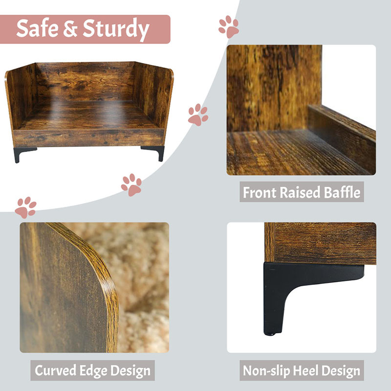 ফ্রেমের সাথে আধুনিক ইনডোর কাঠ উন্নত কুকুর বিছানা ফ্রেমের সাথে আধুনিক ইনডোর কাঠ উন্নত কুকুর বিছানা