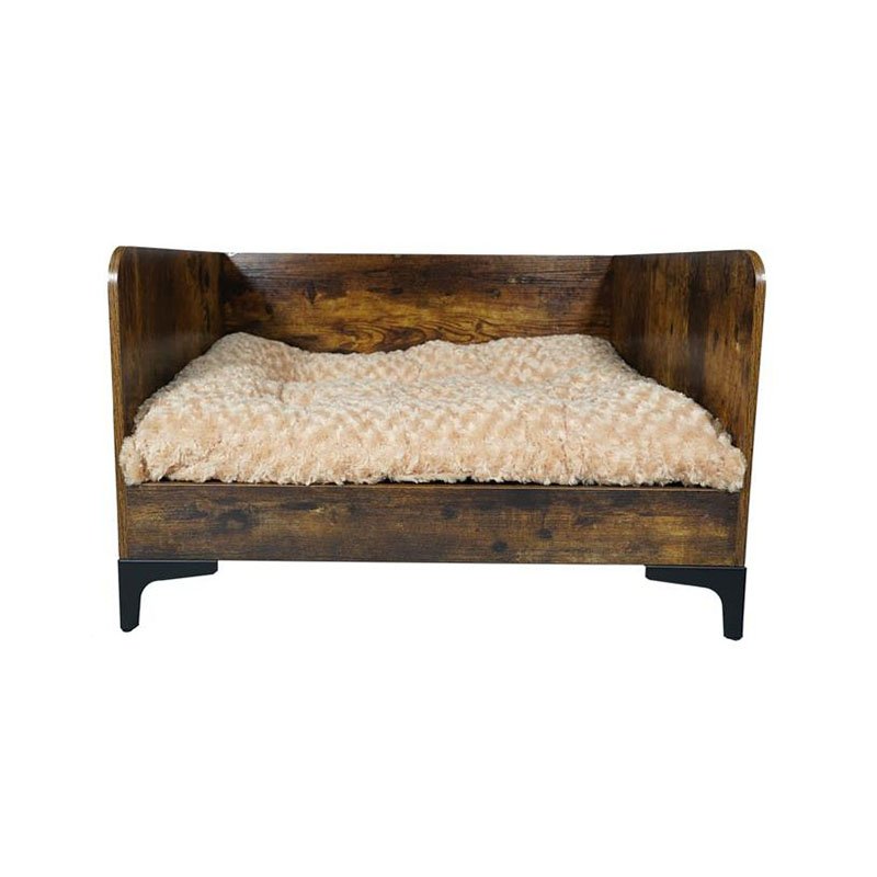 ফ্রেমের সাথে আধুনিক ইনডোর কাঠ উন্নত কুকুর বিছানা