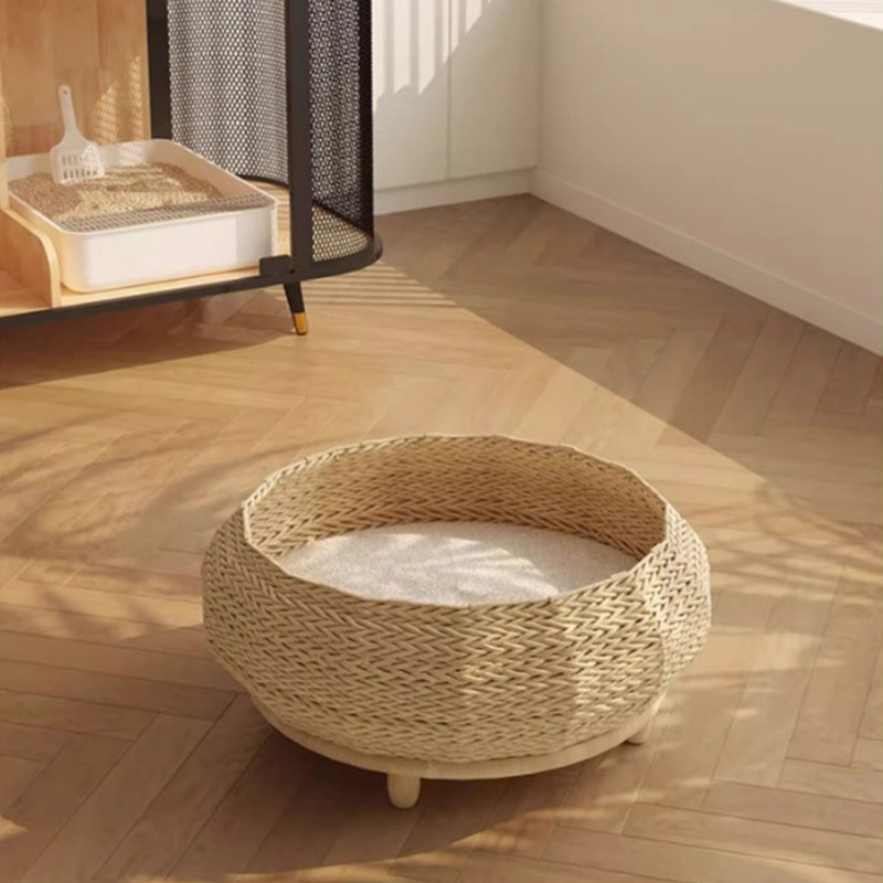 হস্তনির্মিত প্রাকৃতিক ক্রাফ্ট পেপার নেস্ট বোনা বিড়াল কুকুর বিছানা হস্তনির্মিত প্রাকৃতিক ক্রাফ্ট পেপার নেস্ট বোনা বিড়াল কুকুর বিছানা