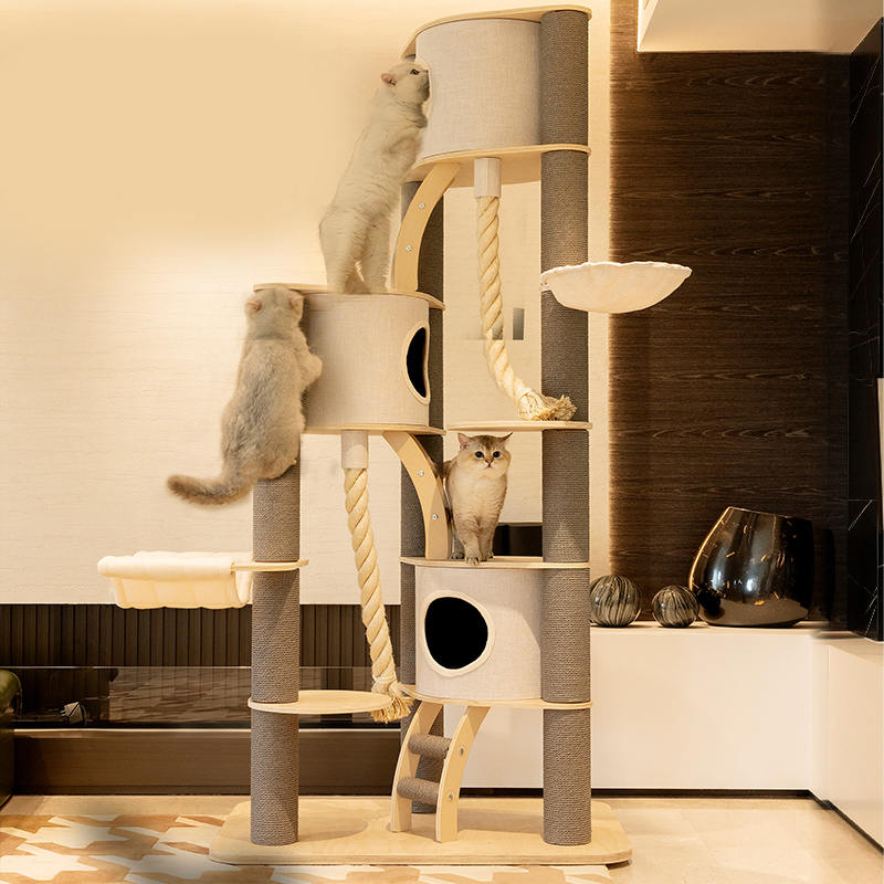 টাওয়ার মেঝে থেকে সিলিং ইনডোর সলিড কাঠের ক্লাইম্বিং ফ্রেম বিড়াল গাছ টাওয়ার মেঝে থেকে সিলিং ইনডোর সলিড কাঠের ক্লাইম্বিং ফ্রেম বিড়াল গাছ