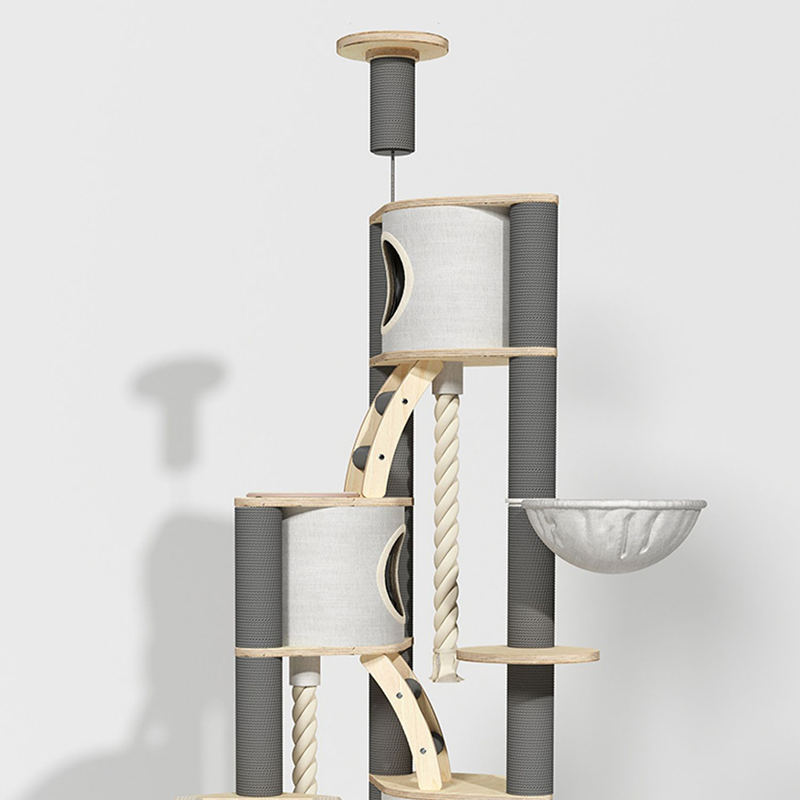 টাওয়ার মেঝে থেকে সিলিং ইনডোর সলিড কাঠের ক্লাইম্বিং ফ্রেম বিড়াল গাছ টাওয়ার মেঝে থেকে সিলিং ইনডোর সলিড কাঠের ক্লাইম্বিং ফ্রেম বিড়াল গাছ