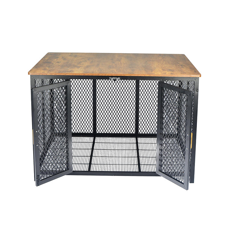 শীর্ষ ভারী শুল্ক কাঠের আসবাবের স্টাইল কুকুর খাঁচা খুলুন শীর্ষ ভারী শুল্ক কাঠের আসবাবের স্টাইল কুকুর খাঁচা খুলুন
