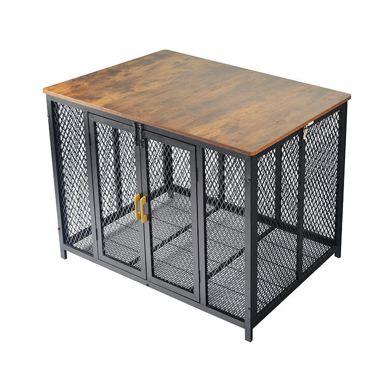 শীর্ষ ভারী শুল্ক কাঠের আসবাবের স্টাইল কুকুর খাঁচা খুলুন শীর্ষ ভারী শুল্ক কাঠের আসবাবের স্টাইল কুকুর খাঁচা খুলুন