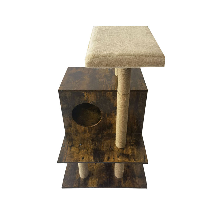 কাঠের টাওয়ার ক্যাট হাউস সিসাল স্ক্র্যাচিং পোস্ট ক্যাট ট্রি ক্লাইম্বিং ফ্রেম কাঠের টাওয়ার ক্যাট হাউস সিসাল স্ক্র্যাচিং পোস্ট ক্যাট ট্রি ক্লাইম্বিং ফ্রেম