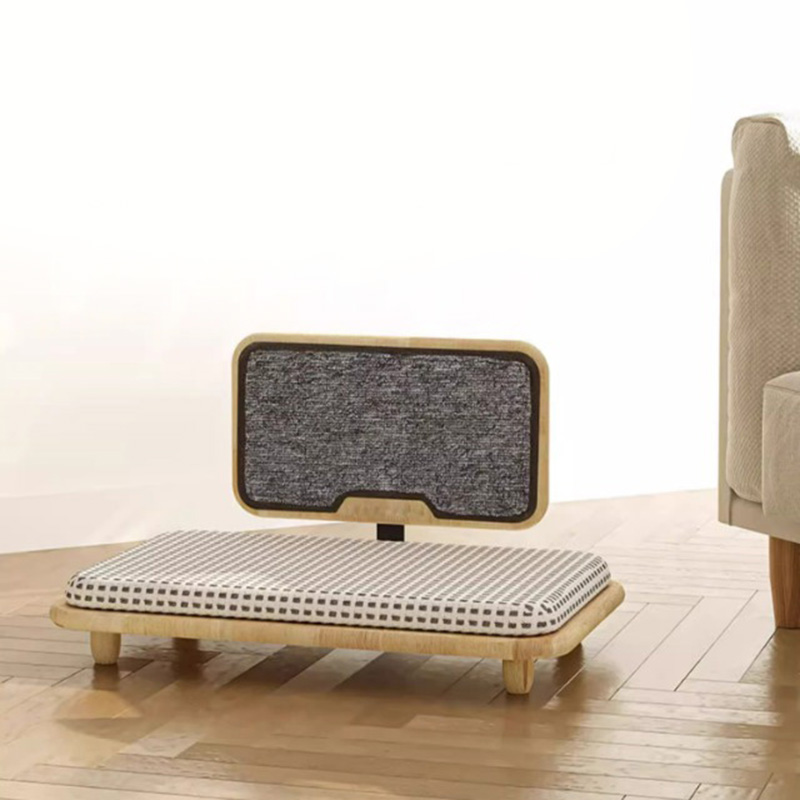 স্ক্র্যাচিং বোর্ড সহ সলিড কাঠের আরামদায়ক বিড়াল বিছানা বাসা স্ক্র্যাচিং বোর্ড সহ সলিড কাঠের আরামদায়ক বিড়াল বিছানা বাসা