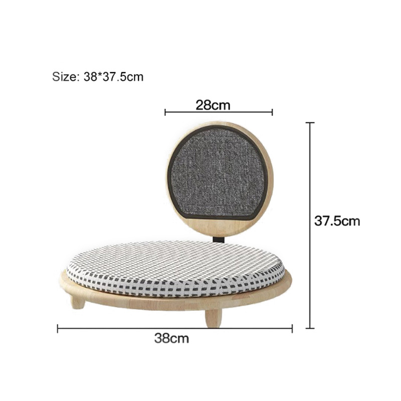 স্ক্র্যাচিং বোর্ড সহ সলিড কাঠের আরামদায়ক বিড়াল বিছানা বাসা স্ক্র্যাচিং বোর্ড সহ সলিড কাঠের আরামদায়ক বিড়াল বিছানা বাসা