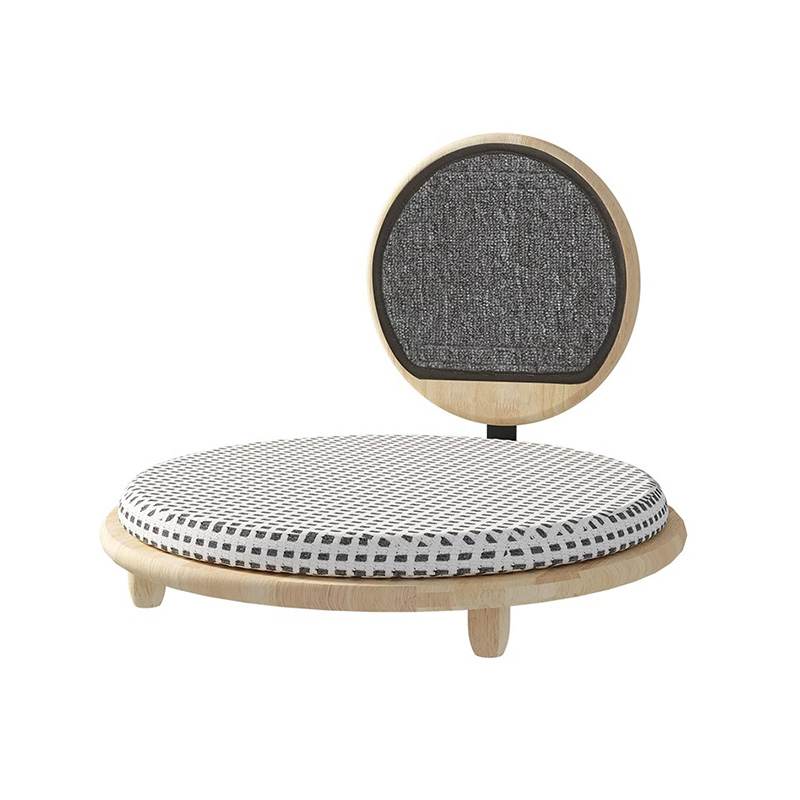 স্ক্র্যাচিং বোর্ড সহ সলিড কাঠের আরামদায়ক বিড়াল বিছানা বাসা স্ক্র্যাচিং বোর্ড সহ সলিড কাঠের আরামদায়ক বিড়াল বিছানা বাসা