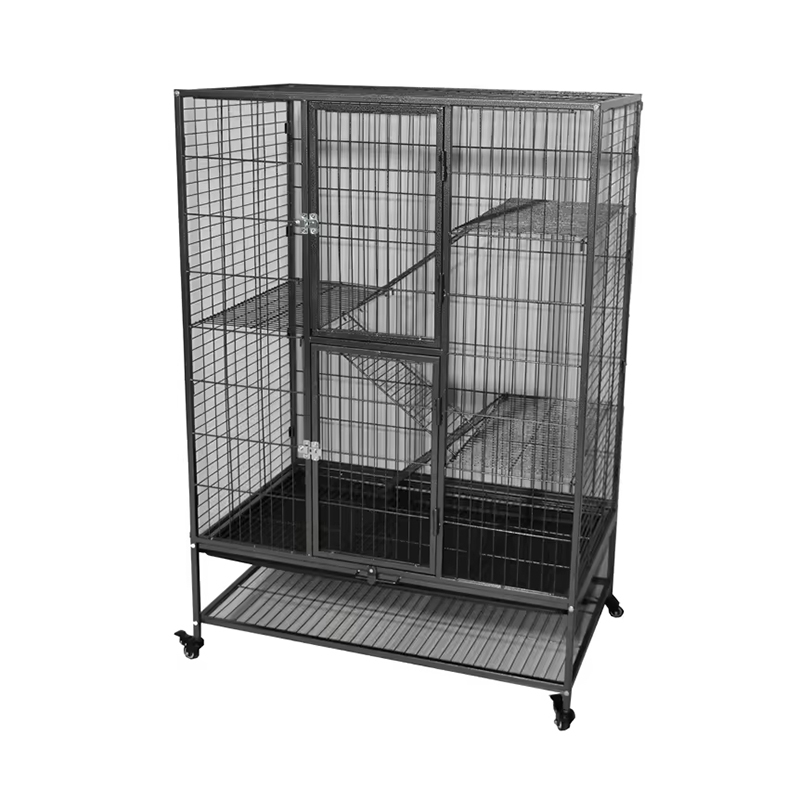 চাকা সহ বড় ভারী শুল্ক 2/3/4-স্তরের ধাতব ইনডোর টিউব ক্যাট খাঁচা চাকা সহ বড় ভারী শুল্ক 2/3/4-স্তরের ধাতব ইনডোর টিউব ক্যাট খাঁচা