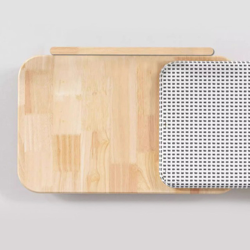 স্ক্র্যাচিং বোর্ড সহ সলিড কাঠের আরামদায়ক বিড়াল বিছানা বাসা স্ক্র্যাচিং বোর্ড সহ সলিড কাঠের আরামদায়ক বিড়াল বিছানা বাসা