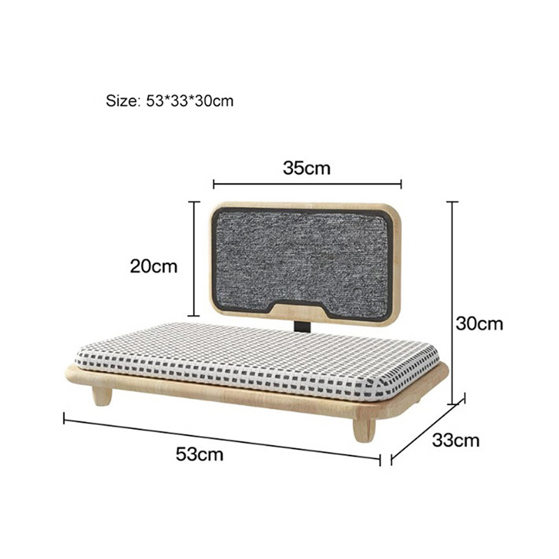স্ক্র্যাচিং বোর্ড সহ সলিড কাঠের আরামদায়ক বিড়াল বিছানা বাসা স্ক্র্যাচিং বোর্ড সহ সলিড কাঠের আরামদায়ক বিড়াল বিছানা বাসা