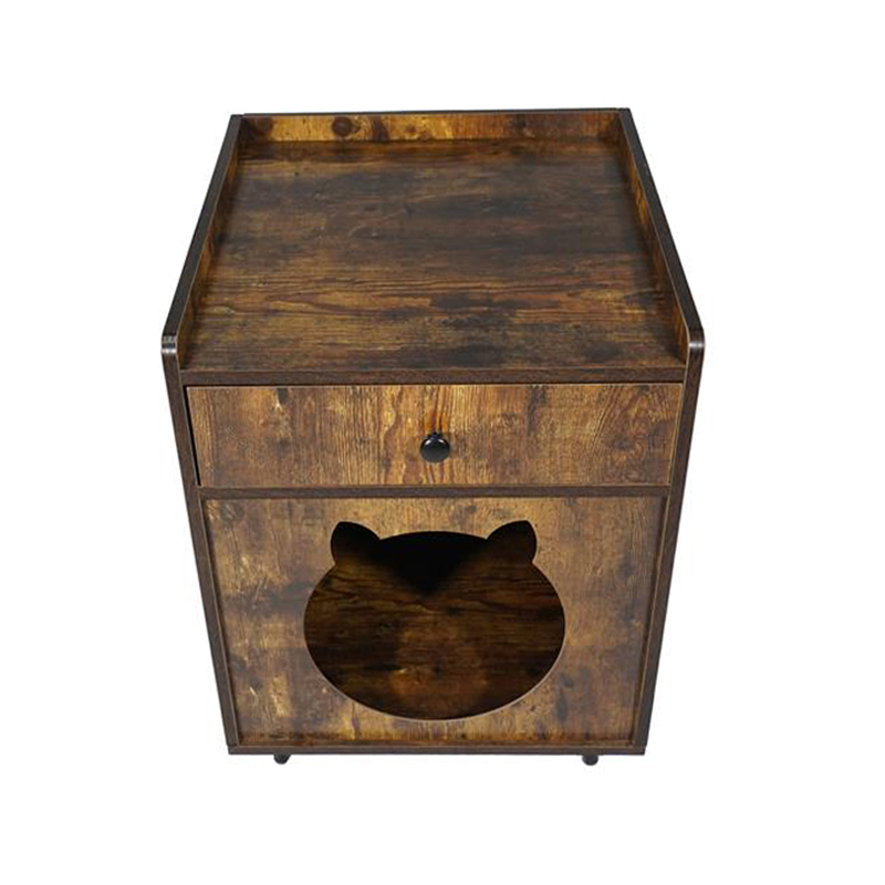 টিভি আকৃতির আসবাবের স্টাইলের বিড়ালদের ড্রয়ার লিটার ক্যাবিনেটের সাথে খাঁচা টিভি আকৃতির আসবাবের স্টাইলের বিড়ালদের ড্রয়ার লিটার ক্যাবিনেটের সাথে খাঁচা