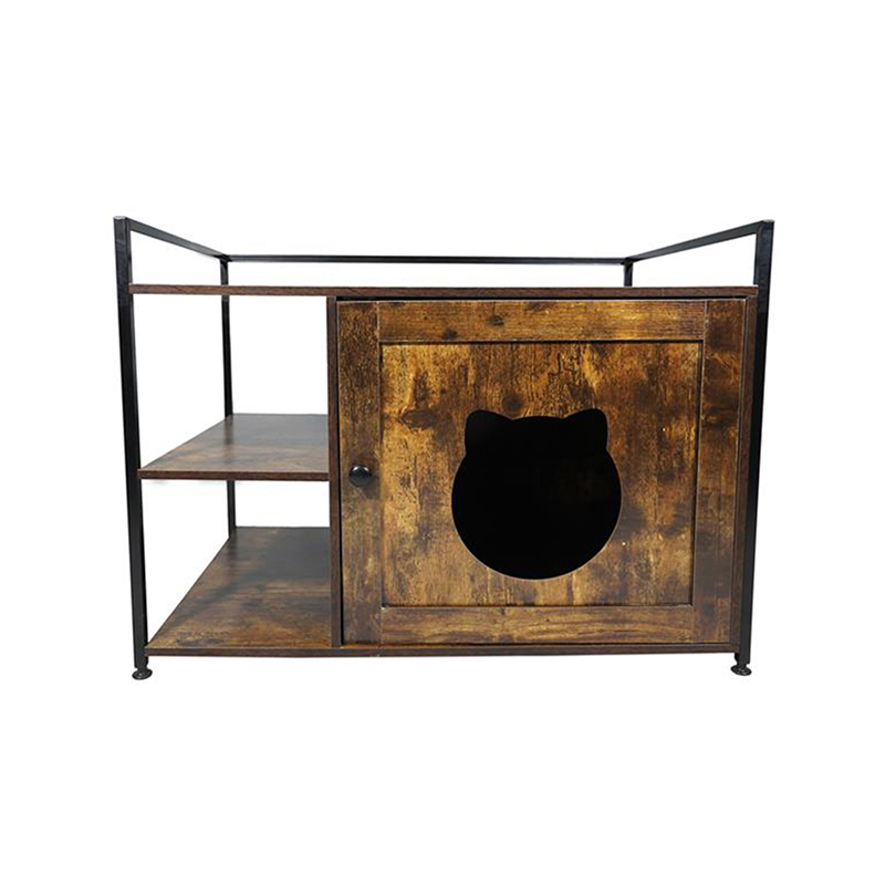 স্টোরেজ শেল্ফ লিটার ক্যাবিনেটের সাথে ফার্নিচার স্টাইলের বিড়ালদের খাঁচা