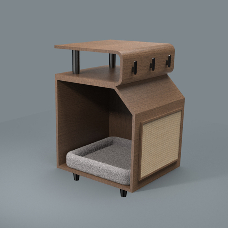 স্ক্র্যাচিং বোর্ড সহ কাঠের পোষা বিছানা বিড়াল বিছানা স্ক্র্যাচিং বোর্ড সহ কাঠের পোষা বিছানা বিড়াল বিছানা