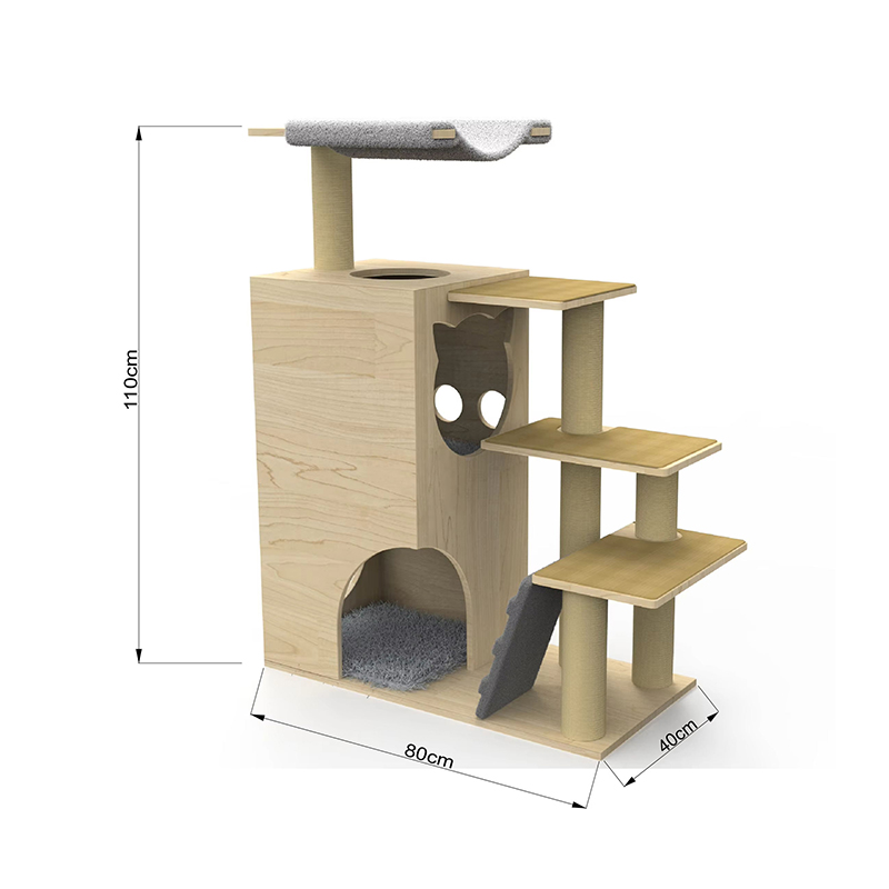 সিসাল স্ক্র্যাচিং পোস্টগুলির সাথে কাঠের টাওয়ার কনডো বিড়াল গাছের আরোহণের ফ্রেম সিসাল স্ক্র্যাচিং পোস্টগুলির সাথে কাঠের টাওয়ার কনডো বিড়াল গাছের আরোহণের ফ্রেম