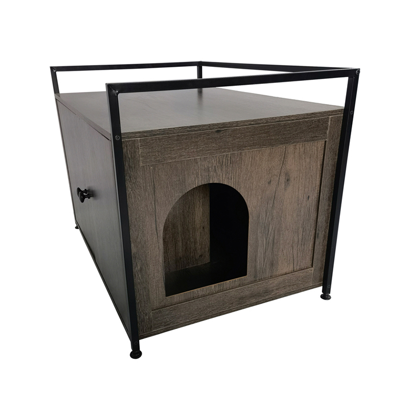Indoor Litter Cabinet with Divider Furniture Style Cats Cage Side Table Indoor Litter Cabinet with Divider Furniture Style Cats Cage Side Table