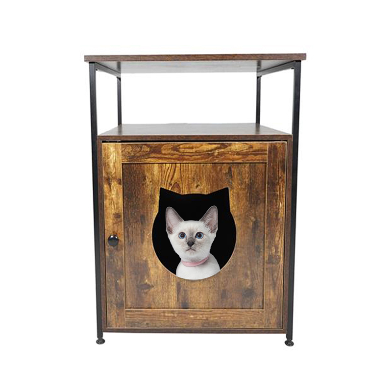 Indoor Side Table Furniture Style Cats Cage Litter Cabinet