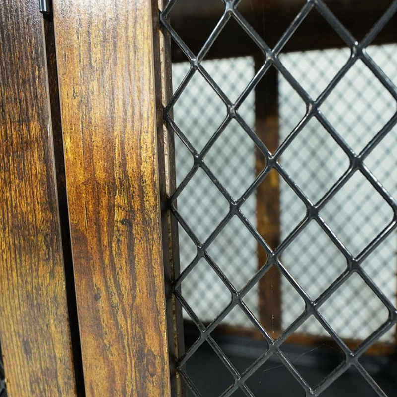 ইনডোর ফার্নিচার স্টাইল কাঠের ধাতব বড় কুকুরের খাঁচা ইনডোর ফার্নিচার স্টাইল কাঠের ধাতব বড় কুকুরের খাঁচা