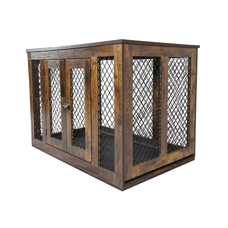 ইনডোর ফার্নিচার স্টাইল কাঠের ধাতব বড় কুকুরের খাঁচা ইনডোর ফার্নিচার স্টাইল কাঠের ধাতব বড় কুকুরের খাঁচা