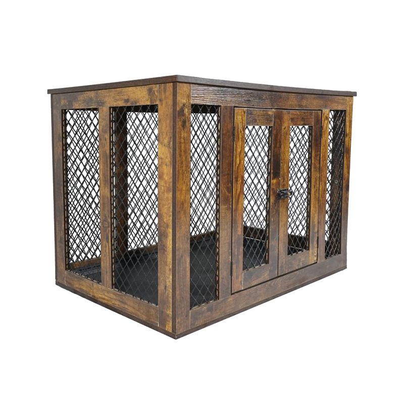 ইনডোর ফার্নিচার স্টাইল কাঠের ধাতব বড় কুকুরের খাঁচা ইনডোর ফার্নিচার স্টাইল কাঠের ধাতব বড় কুকুরের খাঁচা