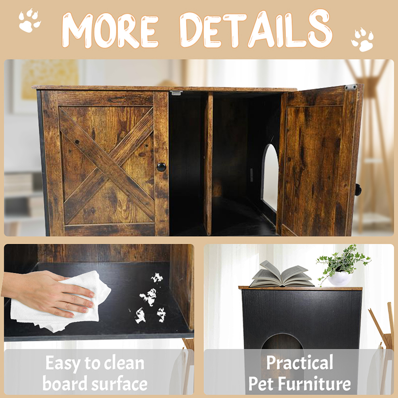 ডিভাইডার লিটার ক্যাবিনেটের সাথে ইনডোর ফার্নিচার বিড়ালদের খাঁচা ডিভাইডার লিটার ক্যাবিনেটের সাথে ইনডোর ফার্নিচার বিড়ালদের খাঁচা