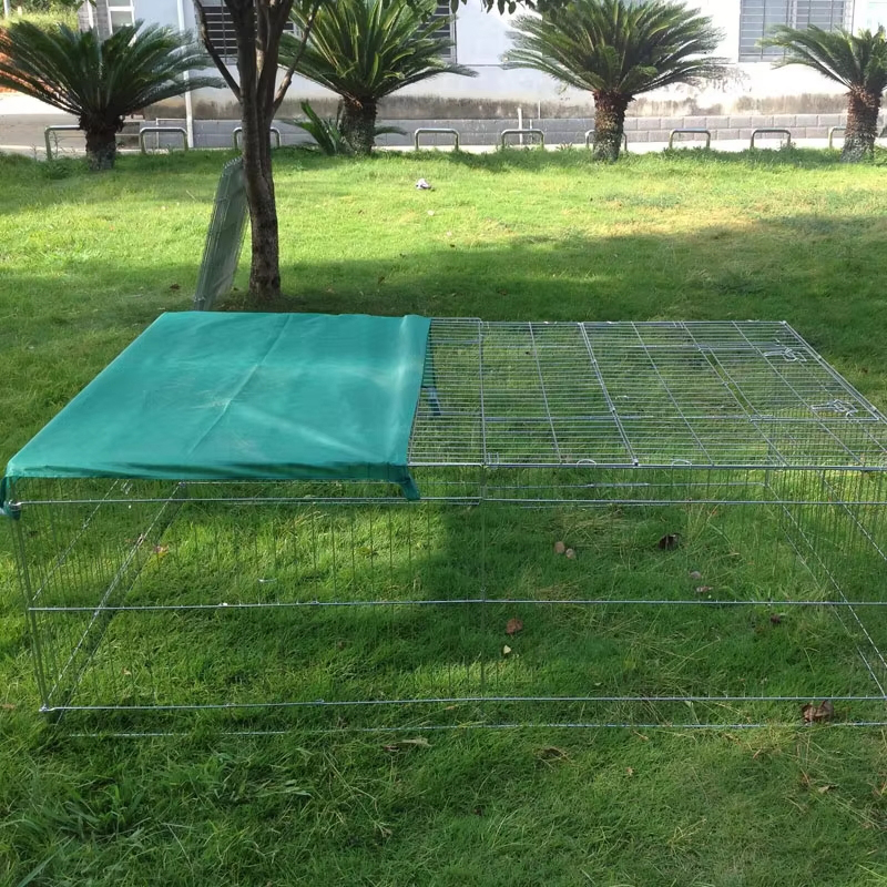 শীর্ষ কভার সহ ভাঁজযোগ্য তারের বহিরঙ্গন ধাতু কুকুর প্লেপেন শীর্ষ কভার সহ ভাঁজযোগ্য তারের বহিরঙ্গন ধাতু কুকুর প্লেপেন