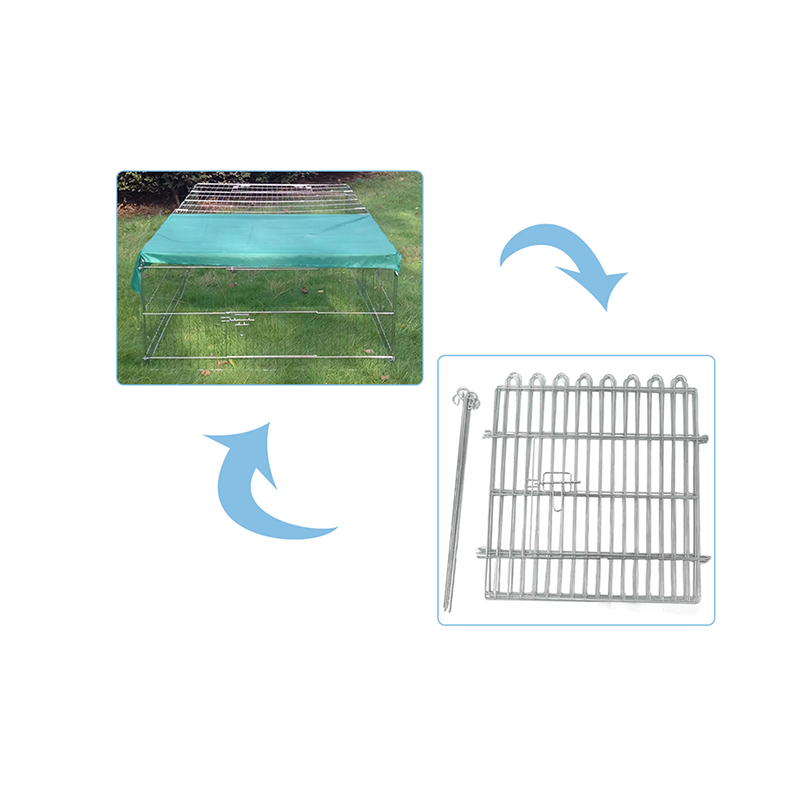 শীর্ষ কভার সহ ভাঁজযোগ্য তারের বহিরঙ্গন ধাতু কুকুর প্লেপেন শীর্ষ কভার সহ ভাঁজযোগ্য তারের বহিরঙ্গন ধাতু কুকুর প্লেপেন