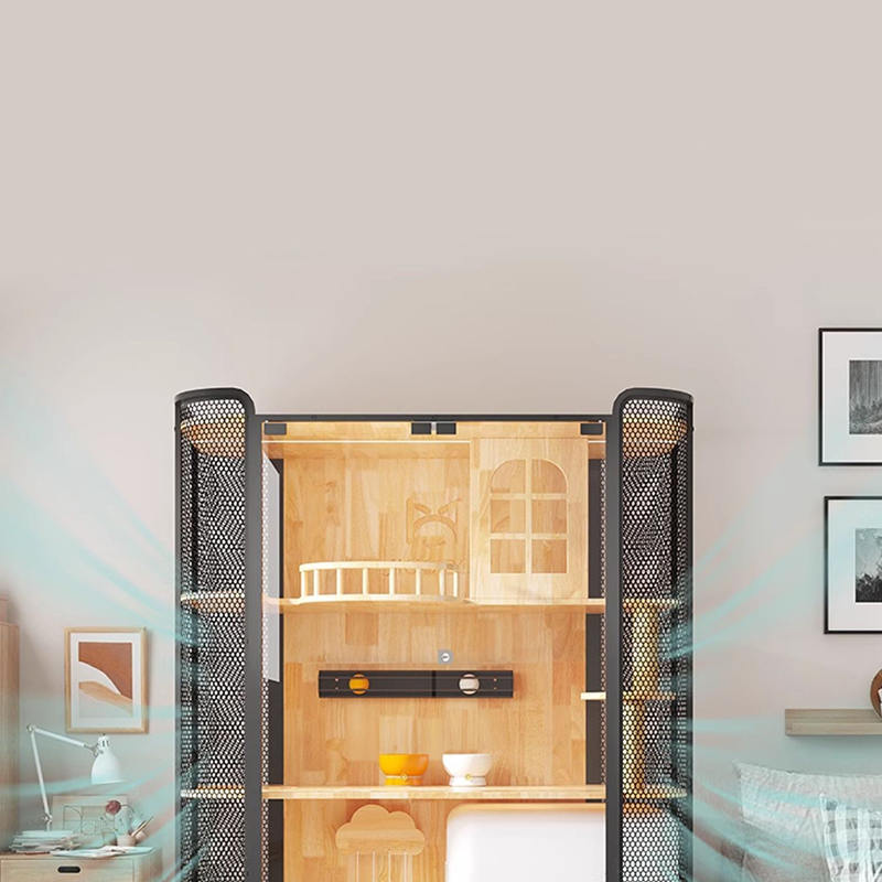 রাবার কাঠের বিড়াল হাউস ক্যাবিনেট প্যানোরামিক ভিলা খাঁচা রাবার কাঠের বিড়াল হাউস ক্যাবিনেট প্যানোরামিক ভিলা খাঁচা