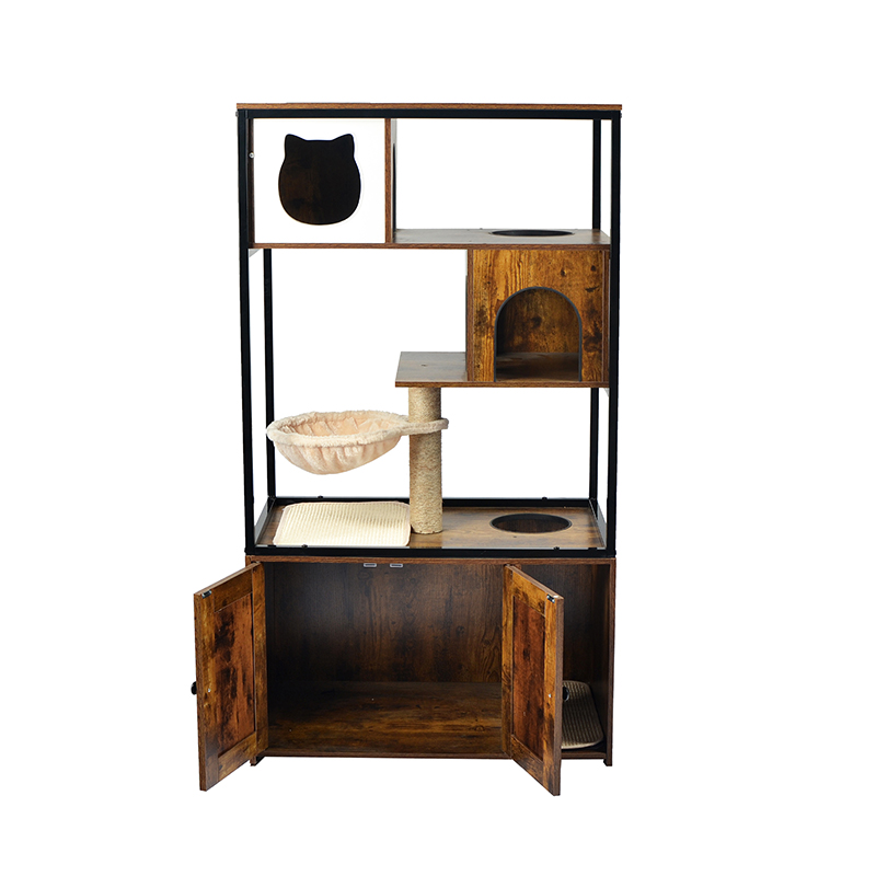 হ্যামক এবং লিটার মন্ত্রিসভা সহ ইনডোর বিড়াল টাওয়ার কনডো বিড়াল গাছ হ্যামক এবং লিটার মন্ত্রিসভা সহ ইনডোর বিড়াল টাওয়ার কনডো বিড়াল গাছ