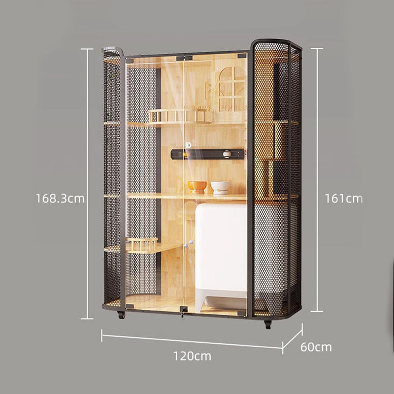 রাবার কাঠের বিড়াল হাউস ক্যাবিনেট প্যানোরামিক ভিলা খাঁচা রাবার কাঠের বিড়াল হাউস ক্যাবিনেট প্যানোরামিক ভিলা খাঁচা