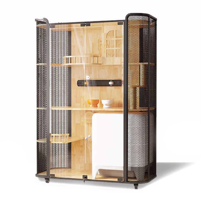 রাবার কাঠের বিড়াল হাউস ক্যাবিনেট প্যানোরামিক ভিলা খাঁচা রাবার কাঠের বিড়াল হাউস ক্যাবিনেট প্যানোরামিক ভিলা খাঁচা