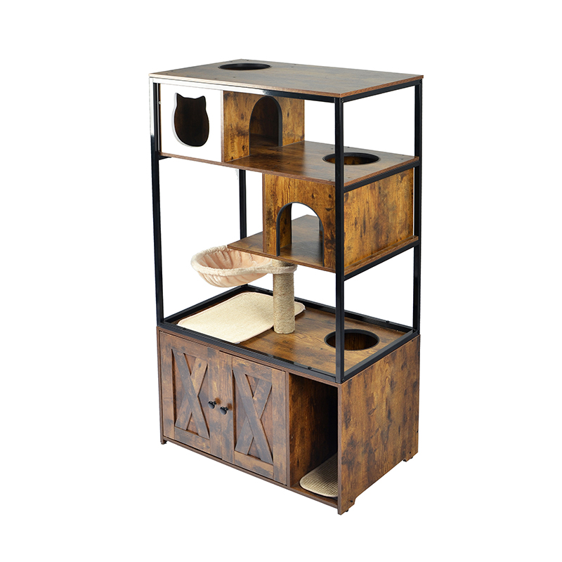 হ্যামক এবং লিটার মন্ত্রিসভা সহ ইনডোর বিড়াল টাওয়ার কনডো বিড়াল গাছ হ্যামক এবং লিটার মন্ত্রিসভা সহ ইনডোর বিড়াল টাওয়ার কনডো বিড়াল গাছ